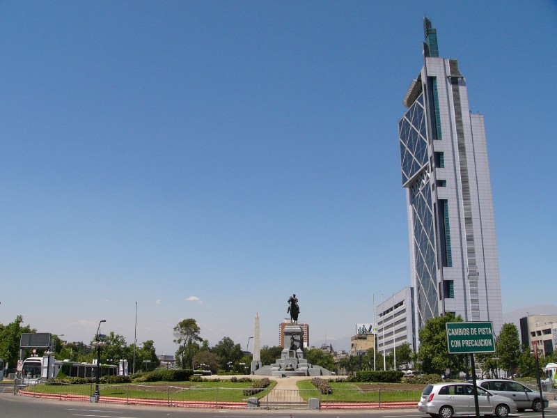 P1080501.JPG - Located at the exact center of town, Plaza Italia (right above the Baquedano Metro Station) is the centerpiece of Santiago.