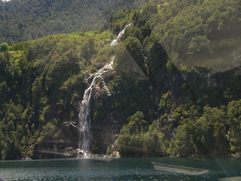 P1080699.jpg - Water falls into the All Saints Lake.